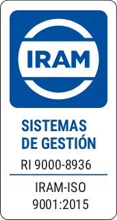 Sello IRAM-ISO 9001:2015, Sistemas de Gestión, registro RI 9000-8936